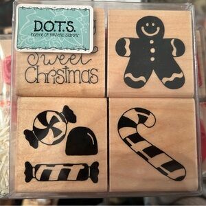 Dots Black and Tan Home Design Stamps